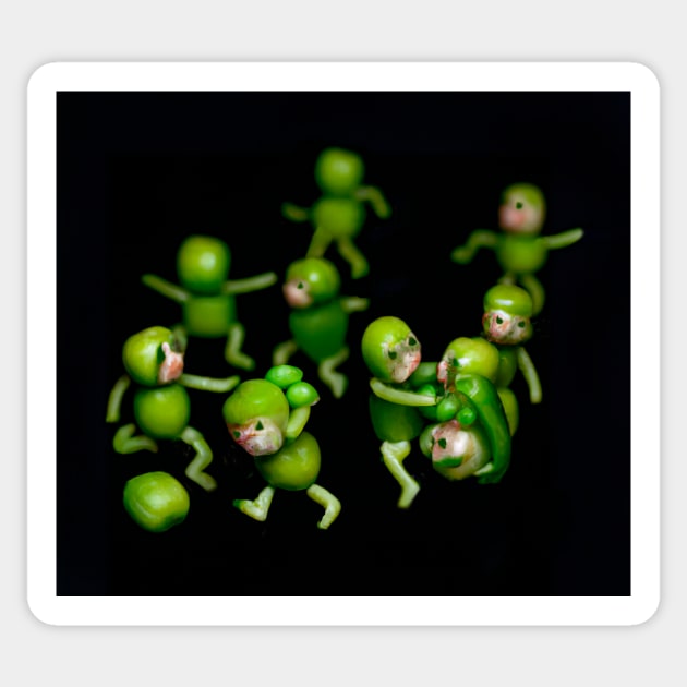 When Peas Go Bad Sticker by PictureNZ